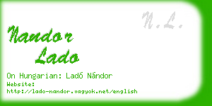 nandor lado business card